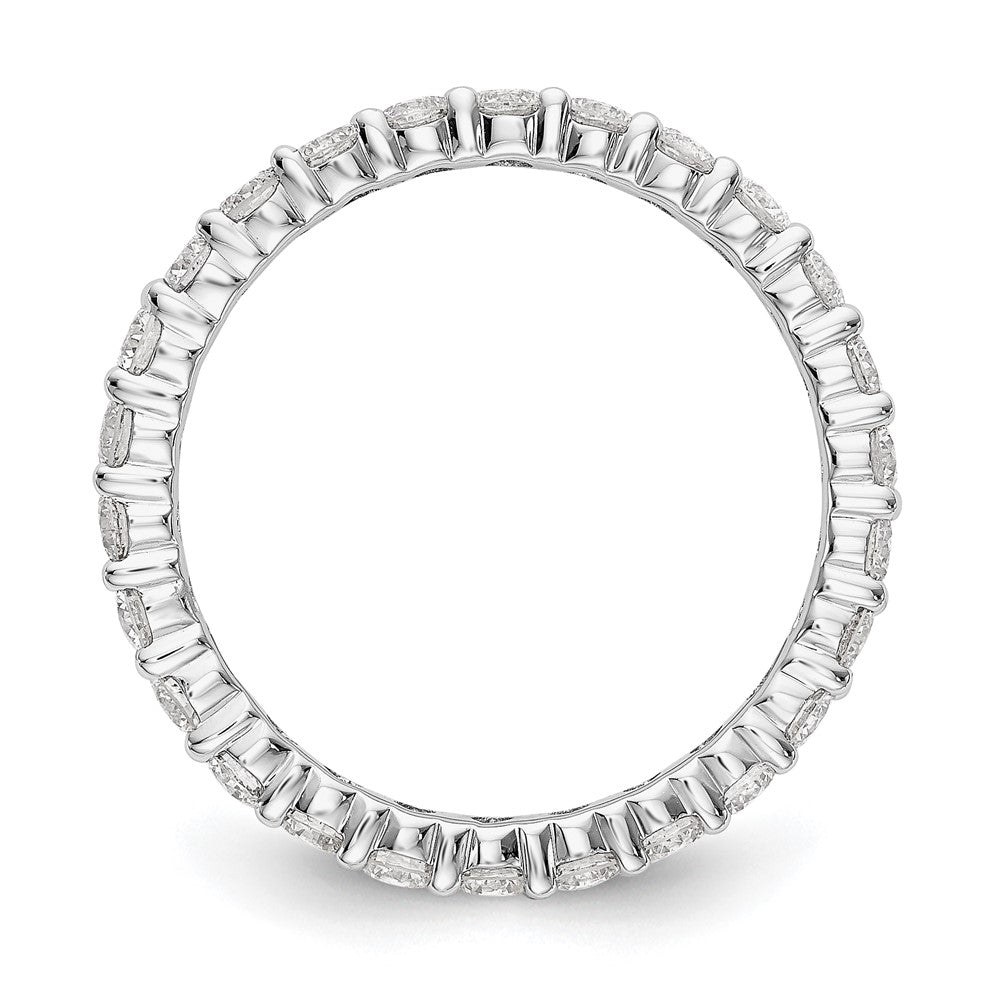 14K White Gold 1.5CT Shared Prong Diamond Eternity Wedding Band Ring