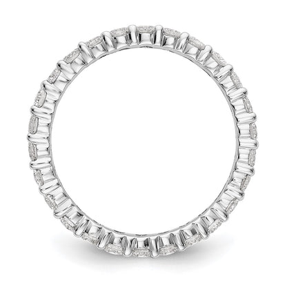 14K White Gold 1.5CT Shared Prong Diamond Eternity Wedding Band Ring