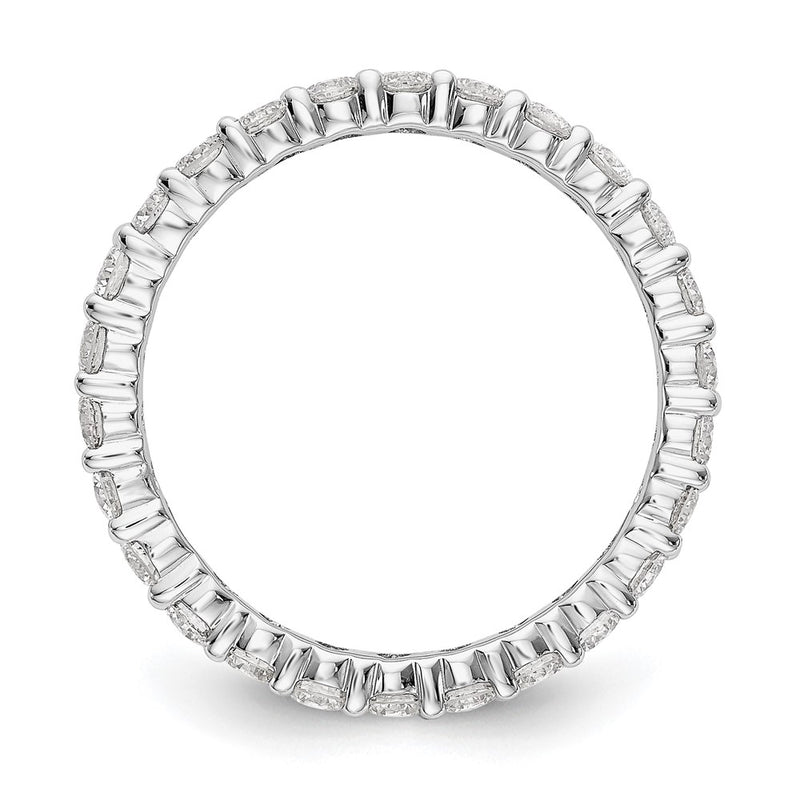 14K White Gold 1.5CT Shared Prong Diamond Eternity Wedding Band Ring