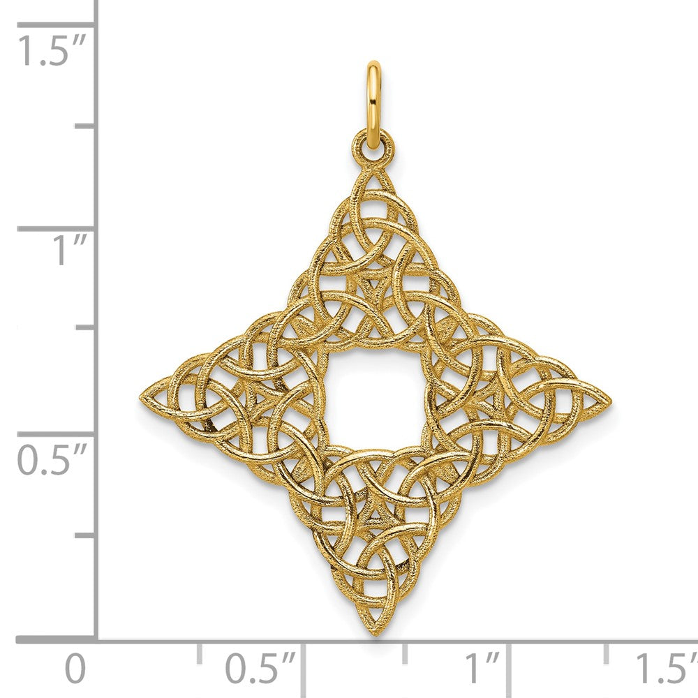 14K Yellow Gold Polished Celtic Knot Pendant