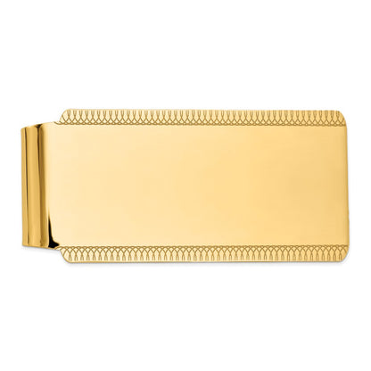 14K Yellow Gold Men's High Polish Money Clip