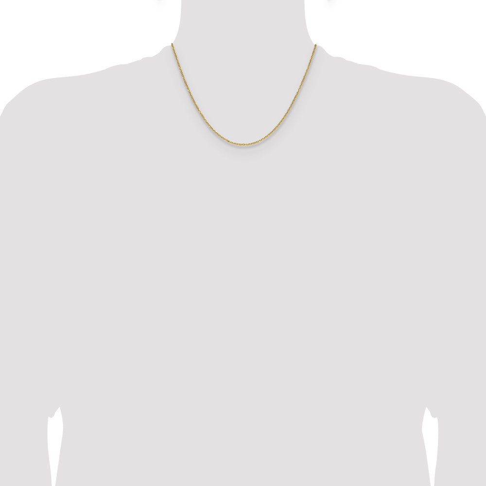 14K Yellow Gold 1.4mm D/C Forzantine Cable Chain Necklace