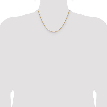 14K Yellow Gold 1.4mm D/C Forzantine Cable Chain Necklace
