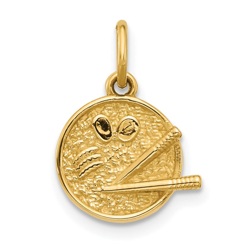 14K Yellow Gold Fancy Ramen Bowl Charm
