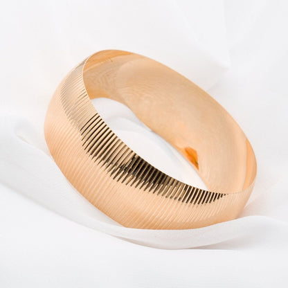 22K Yellow Gold Wide Extra Wide Bangle
