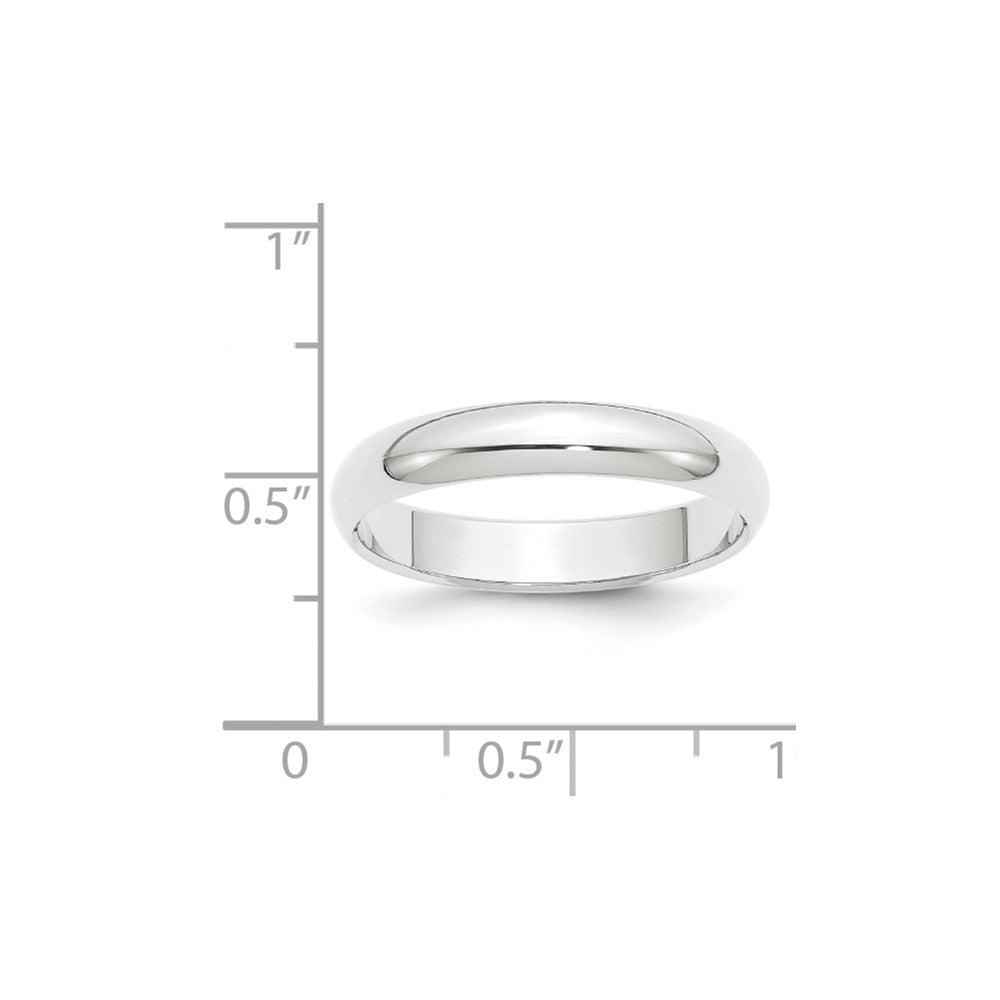 Platinum 4mm Half Round Featherweight Wedding Band Ring