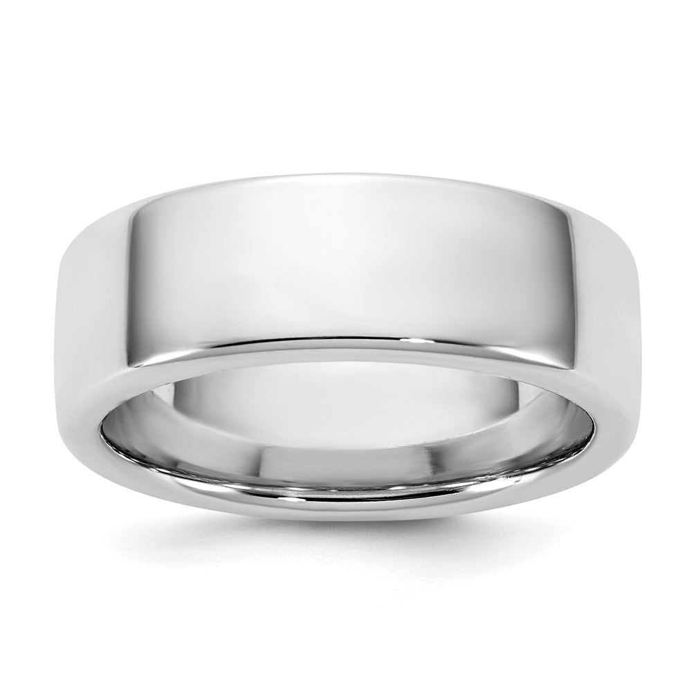 14k White Gold 7mm European Comfort Fit Wedding Band Ring