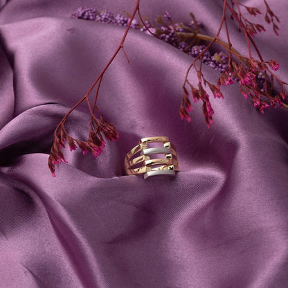 14K Yellow Gold Quad Ribbed Ring (3.06 g)