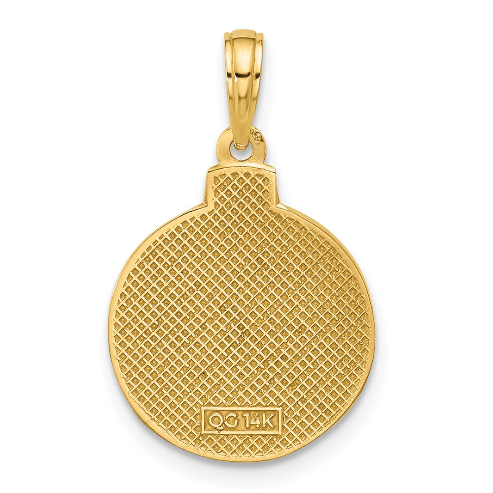 14K Yellow Gold Polished Christmas Tree Ornament Pendant
