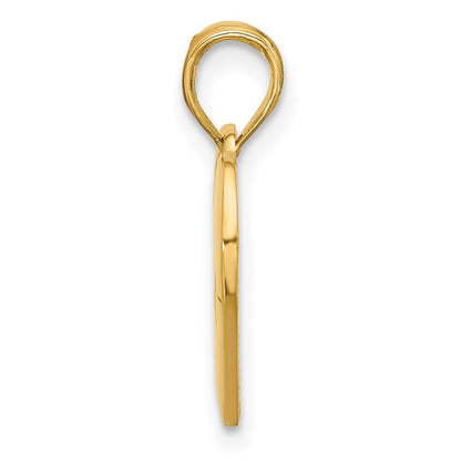 14K Yellow Gold Polished Fancy EKG Heartbeat Charm