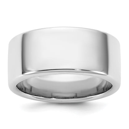 14k White Gold 9mm European Comfort Fit Wedding Band Ring