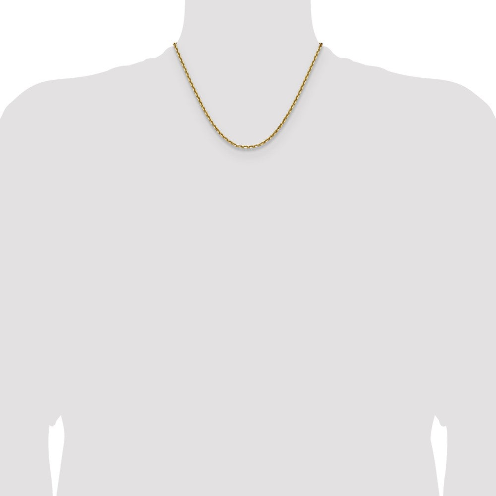 14K Yellow Gold 3.25mm D/C French Link Chain Necklace