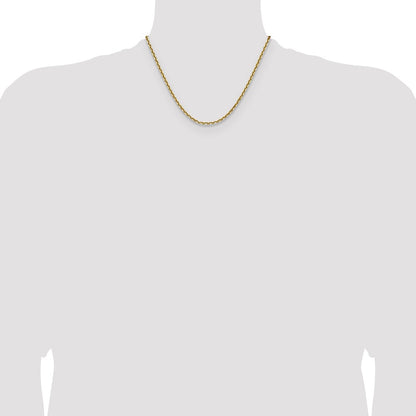 14K Yellow Gold 3.25mm D/C French Link Chain Necklace