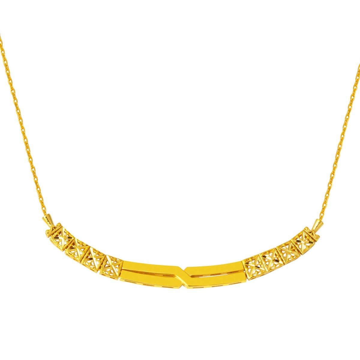 22K Yellow Gold Belt Design Necklace