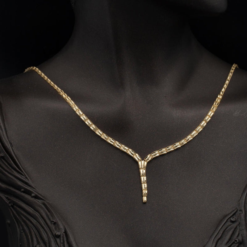 14K Yellow Gold Tennis Wedding Set