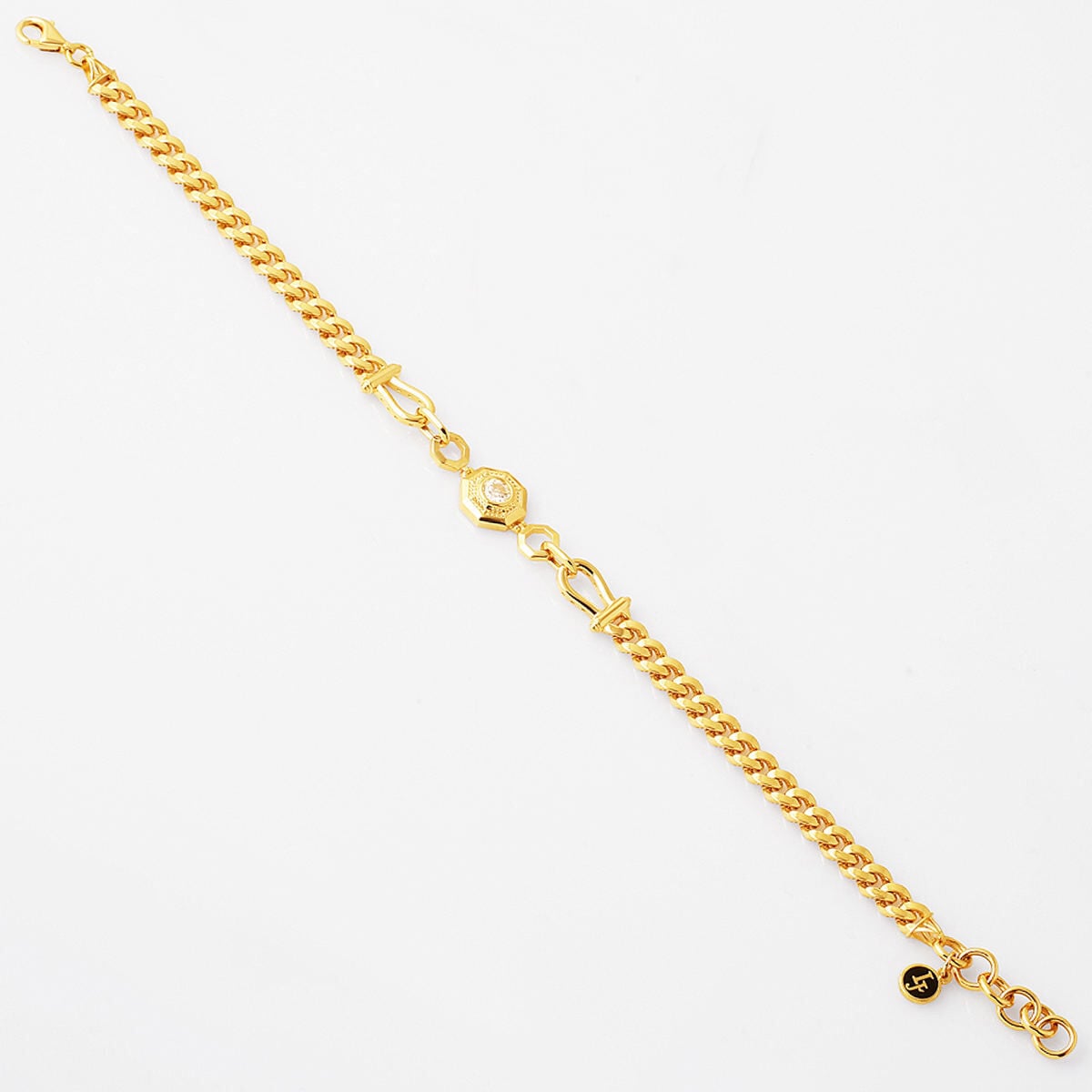 14K Yellow Gold Curb Moissanite Bracelet (8.75 g)