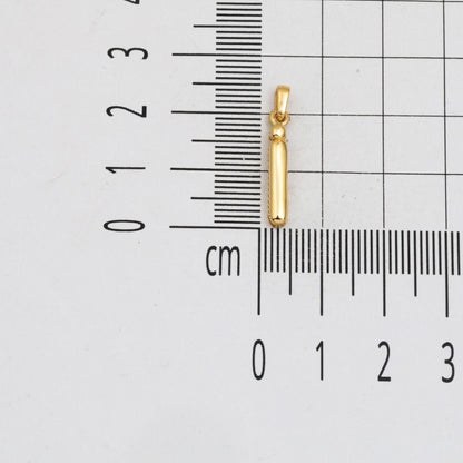 14K Yellow Gold Balloon Initial I Necklace