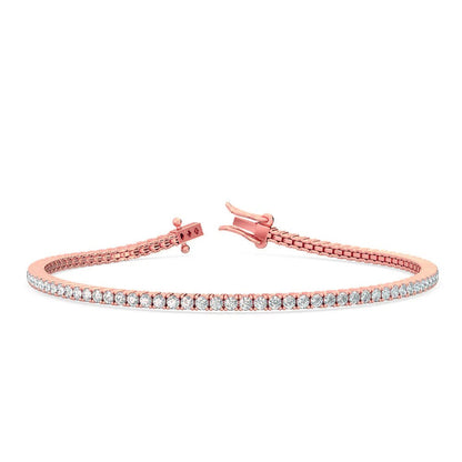 2.0 ct. tw. Classic Four-Prong Lab Grown Diamond Tennis Bracelet in 14K Rose Gold