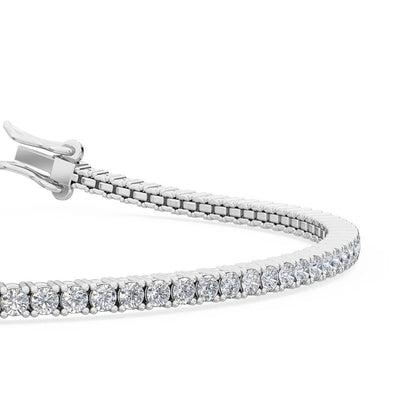 2.0 ct. tw. Classic Four-Prong Lab Grown Diamond Tennis Bracelet in 14K White Gold