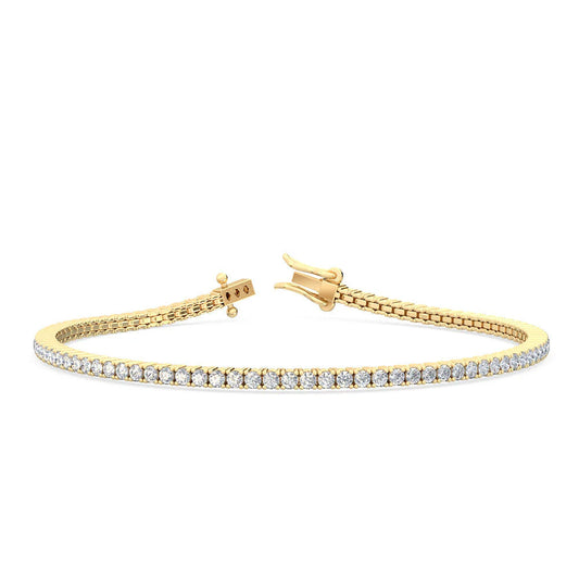 2.0 ct. tw. Classic Four-Prong Lab Grown Diamond Tennis Bracelet in 18K Yellow Gold