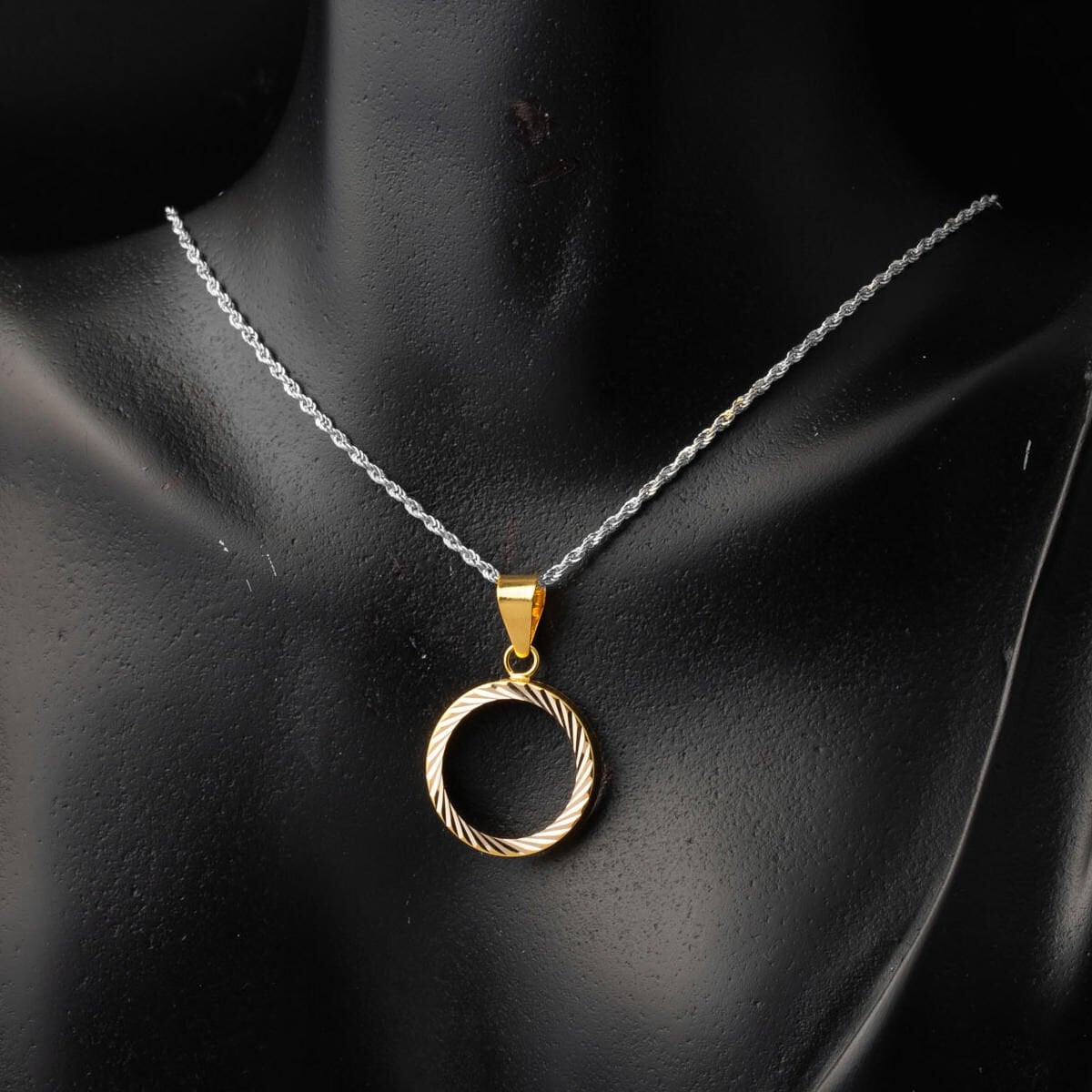 14K Yellow Gold Attachable Quarter Coin Bezel Pendant