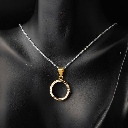14K Yellow Gold Attachable Quarter Coin Bezel Pendant