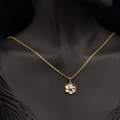 14K Yellow Gold Therapy Necklace and Earrings Set