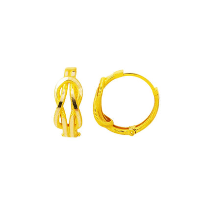 14K Yellow Gold Ajda Knot Earrings