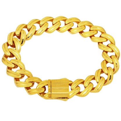 14K Yellow Gold Ajda Italian Curb Bracelet