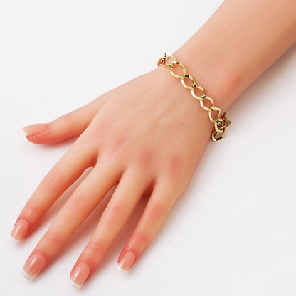 14K Yellow Gold Milky Way Hoop ID Bracelet