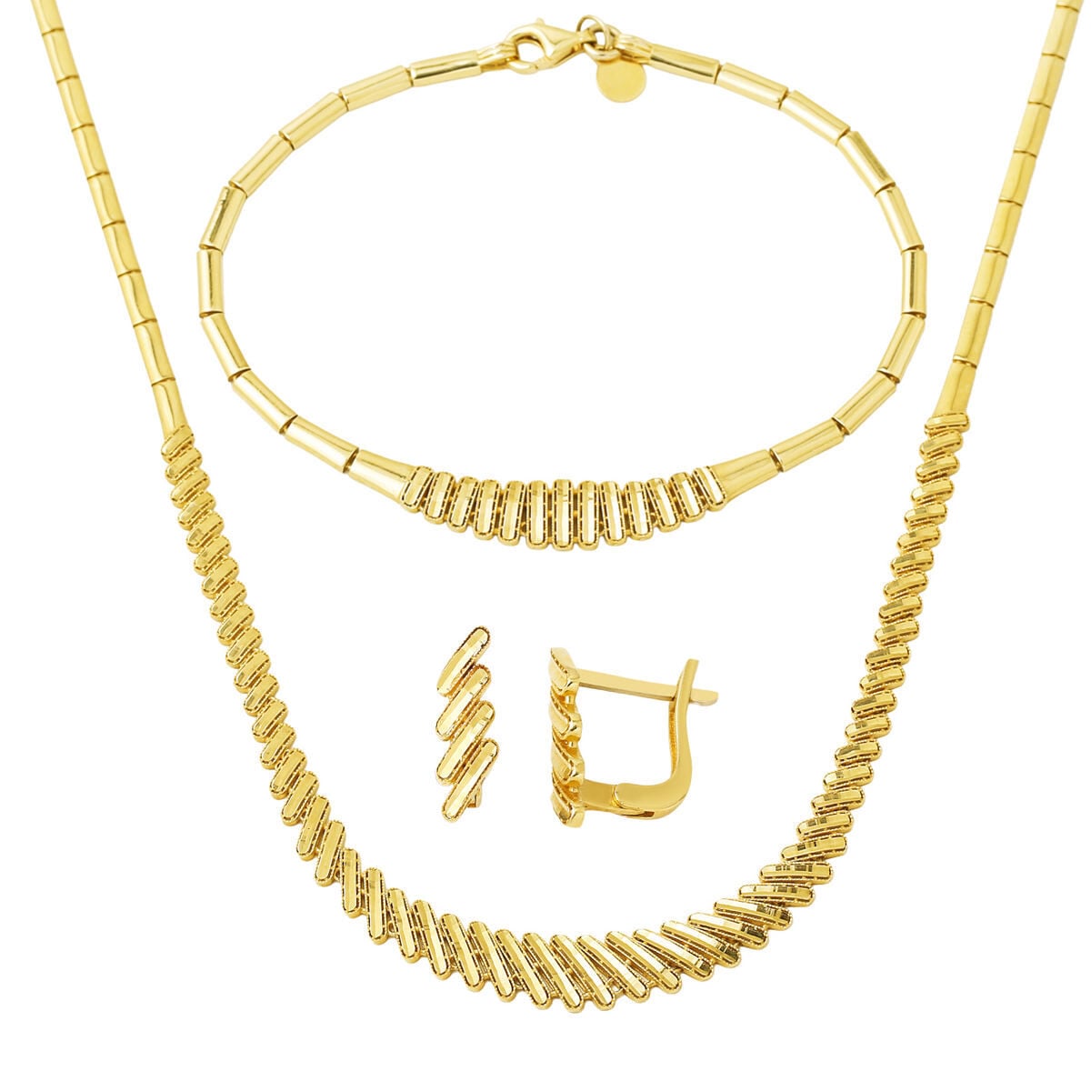 14K Yellow Gold Ajda Hand Engraved Wedding Set