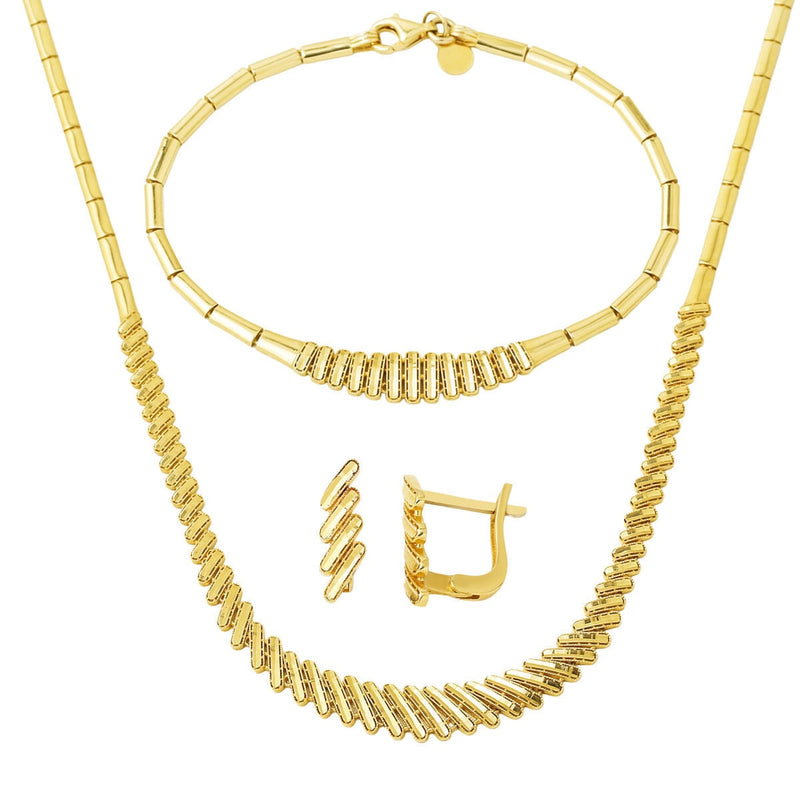 14K Yellow Gold Ajda Hand Engraved Wedding Set