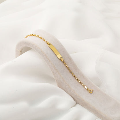 14K Yellow Gold Name Children's Bracelet (2.17 g)