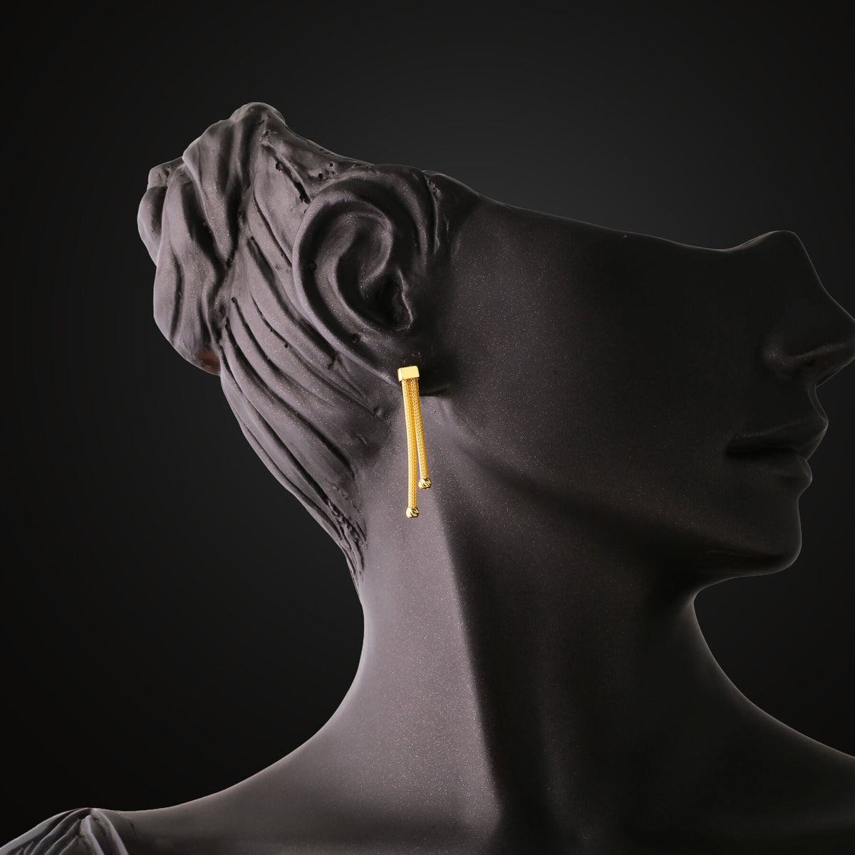14K Yellow Gold 3 Row Braided Wedding Set