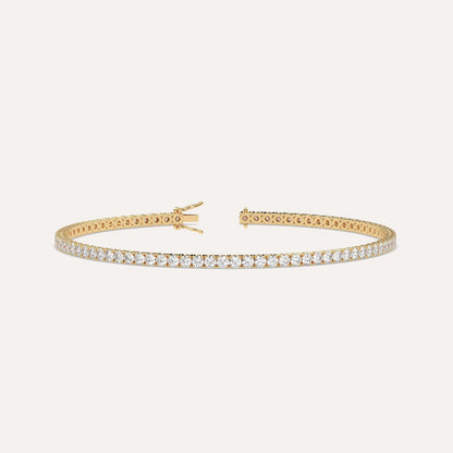 Diamond Tennis Anklet for Women | 14K Gold Natural Diamonds