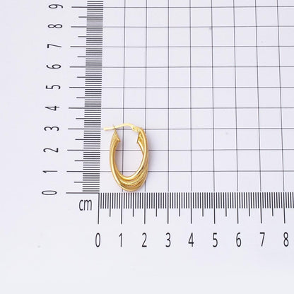 14K Yellow Gold 3 cm Diameter Hoop Earrings