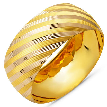 14K Yellow Gold Extra Wide 3 CM Bangle