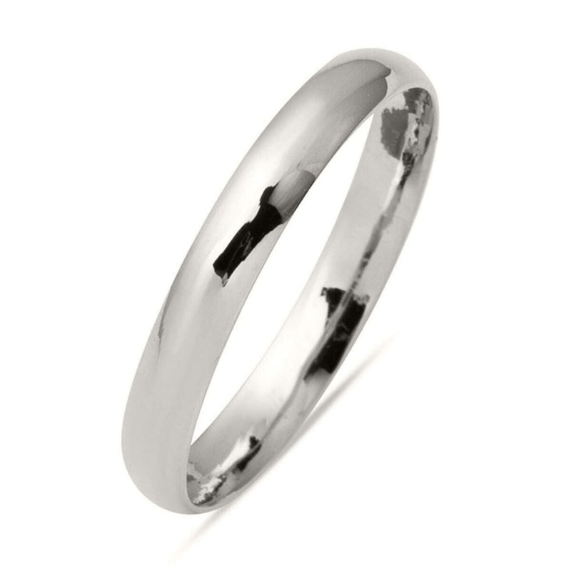 14K White Gold 3mm Wide Classic Women's Wedding Band