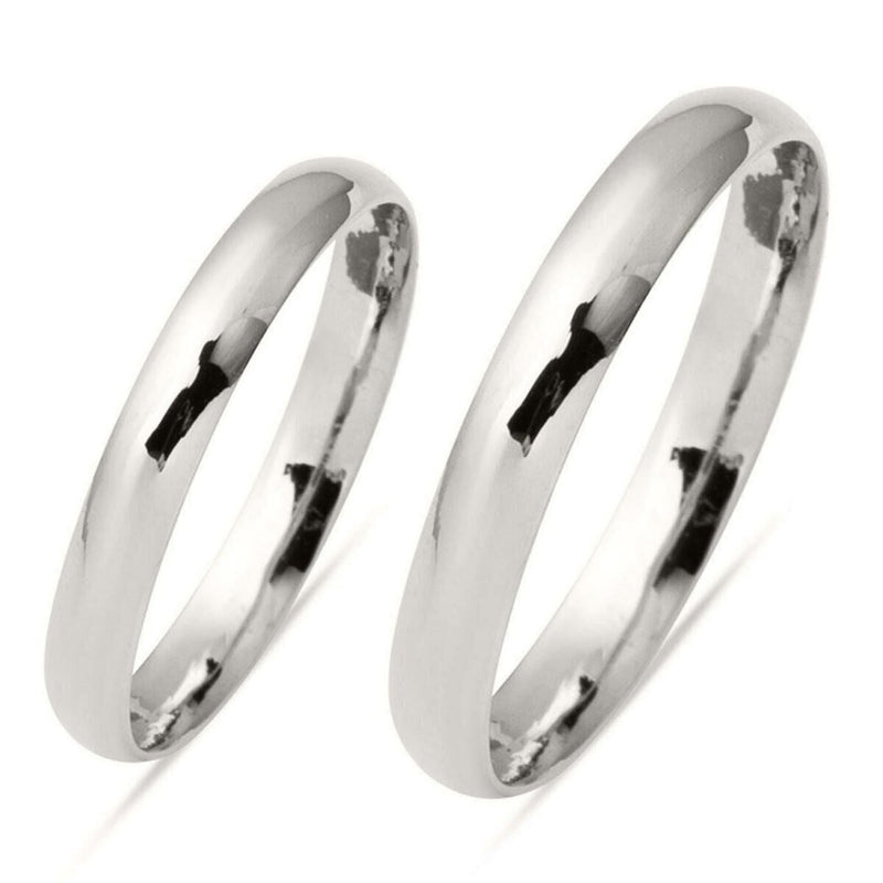 14K Yellow Gold 3 mm Wide Classic Wedding Band Set