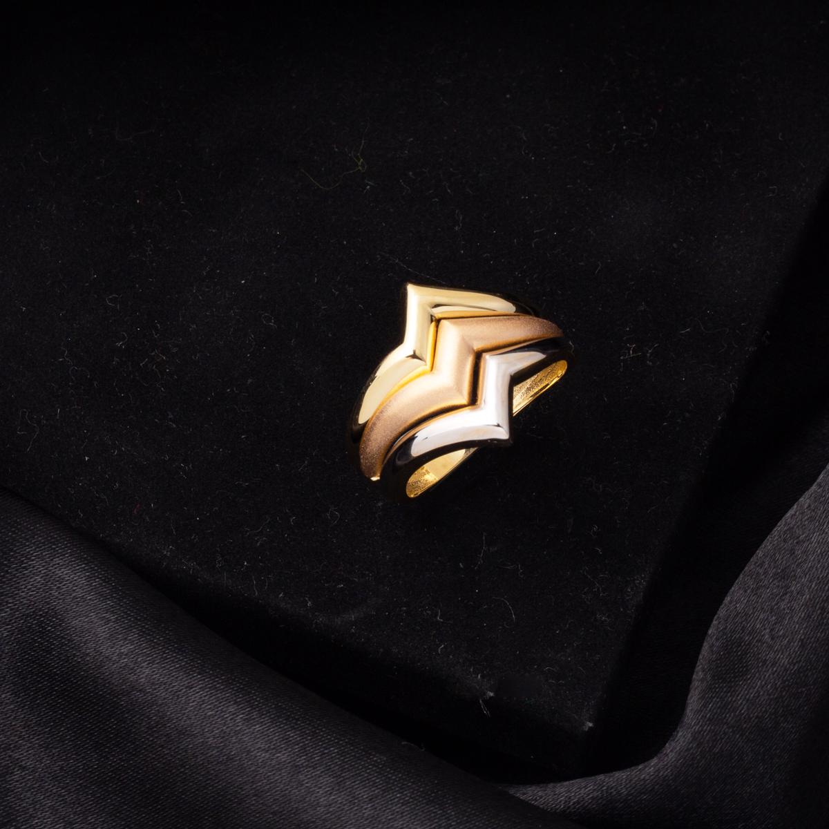 14K Yellow Gold 3 Colored Ring (4.26 g)