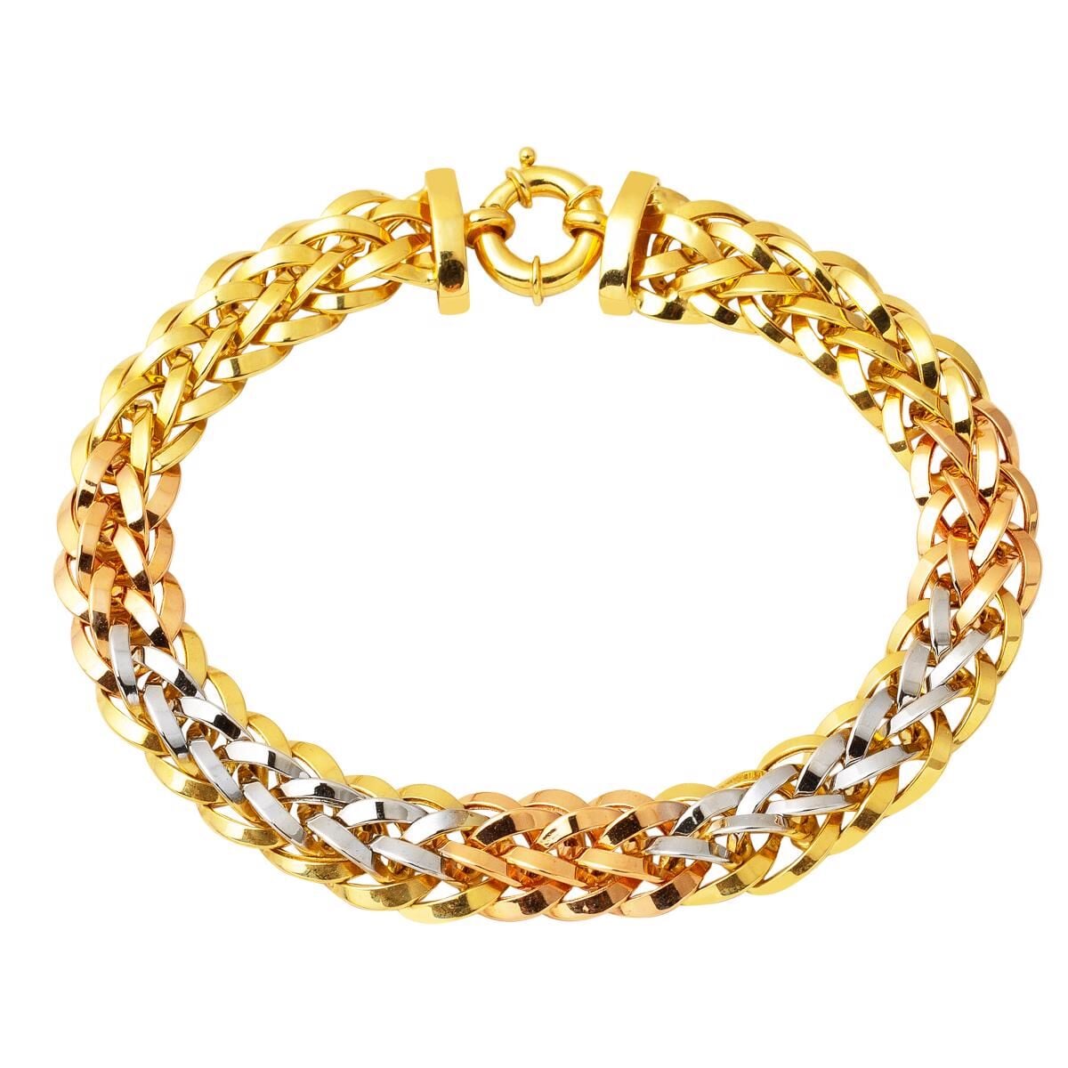 14K Yellow Gold 3 Colored Bracelet