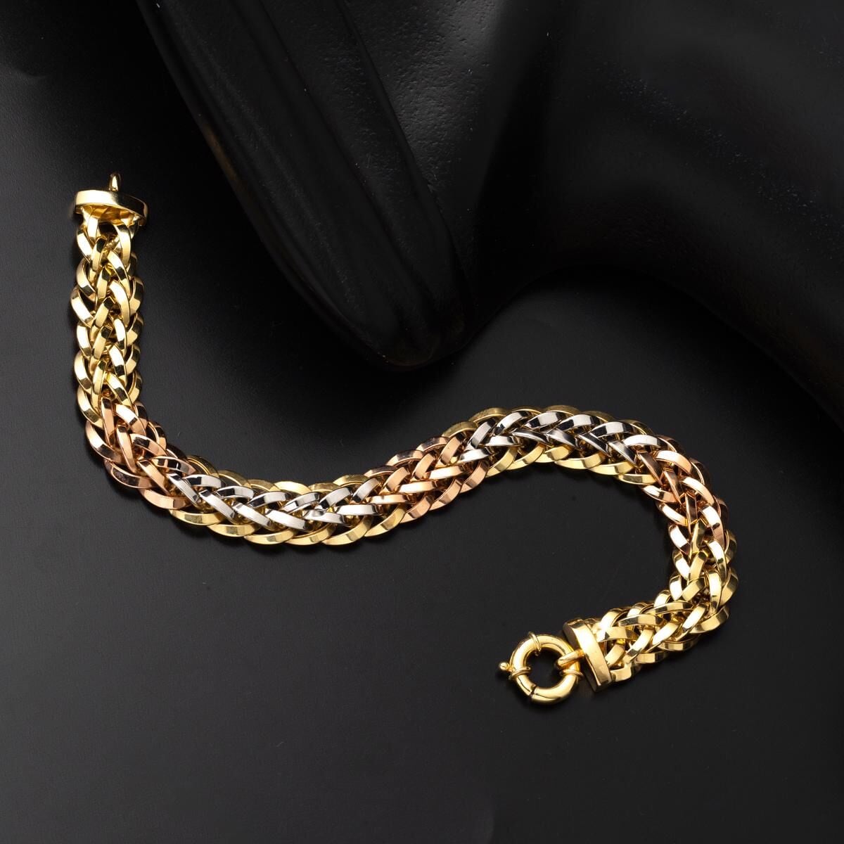 14K Yellow Gold 3 Colored Bracelet