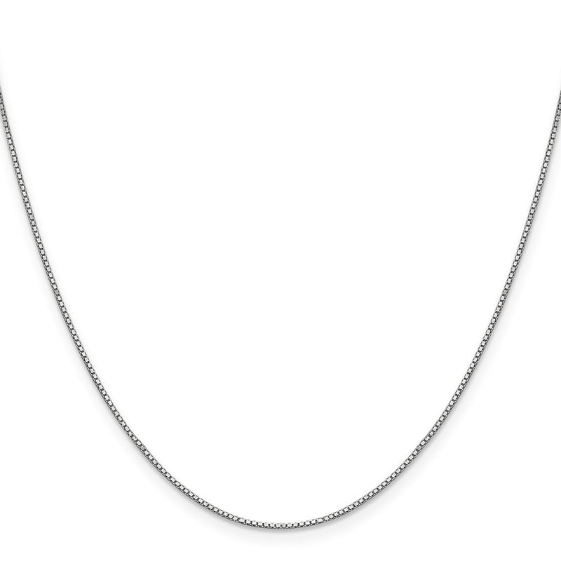 24 Inch 14K White Gold .9mm Box Chain Necklace