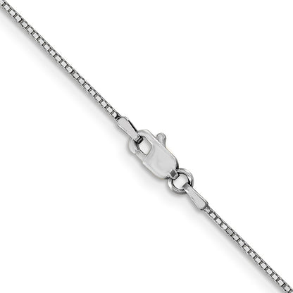 18 Inch 14K White Gold .9mm Box Chain Necklace