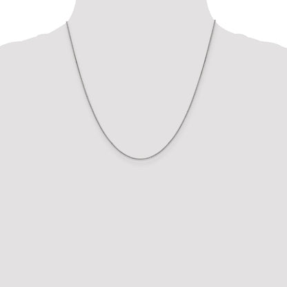 2 Inch 14K White Gold .9mm Box Chain Necklace
