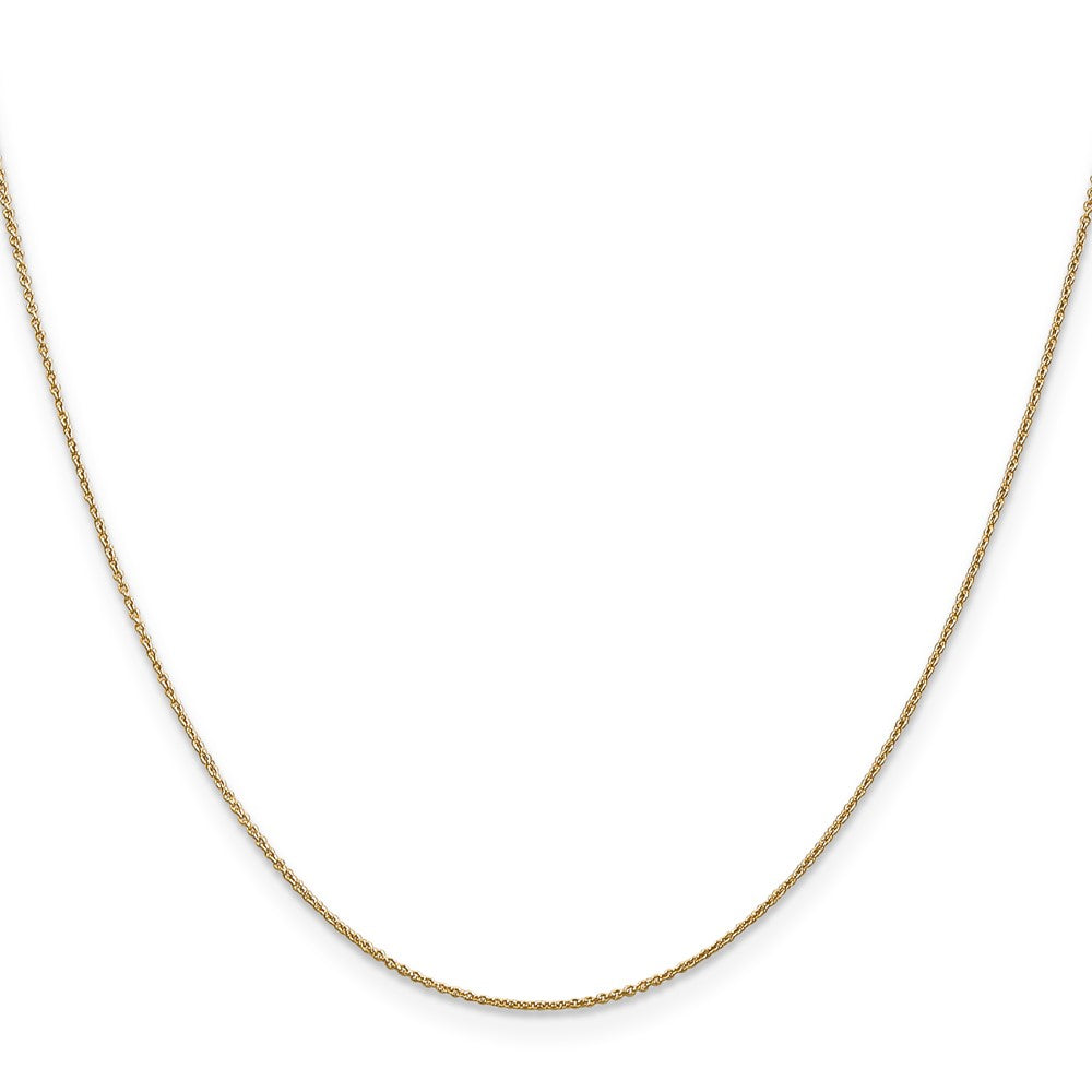 16 Inch 14K Yellow Gold .8mm Round Cable Chain Necklace