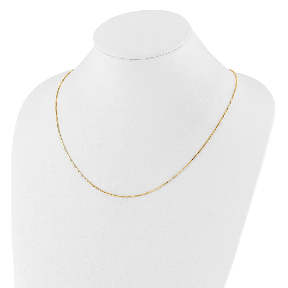 3 Inch 14K Yellow Gold Adjustable .9mm Box Chain Necklace