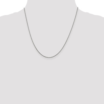 14K White Gold .8mm D/C Quadra Wheat Chain