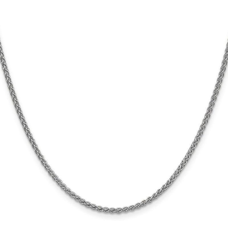14K White Gold 2.1mm Spiga Chain Necklace