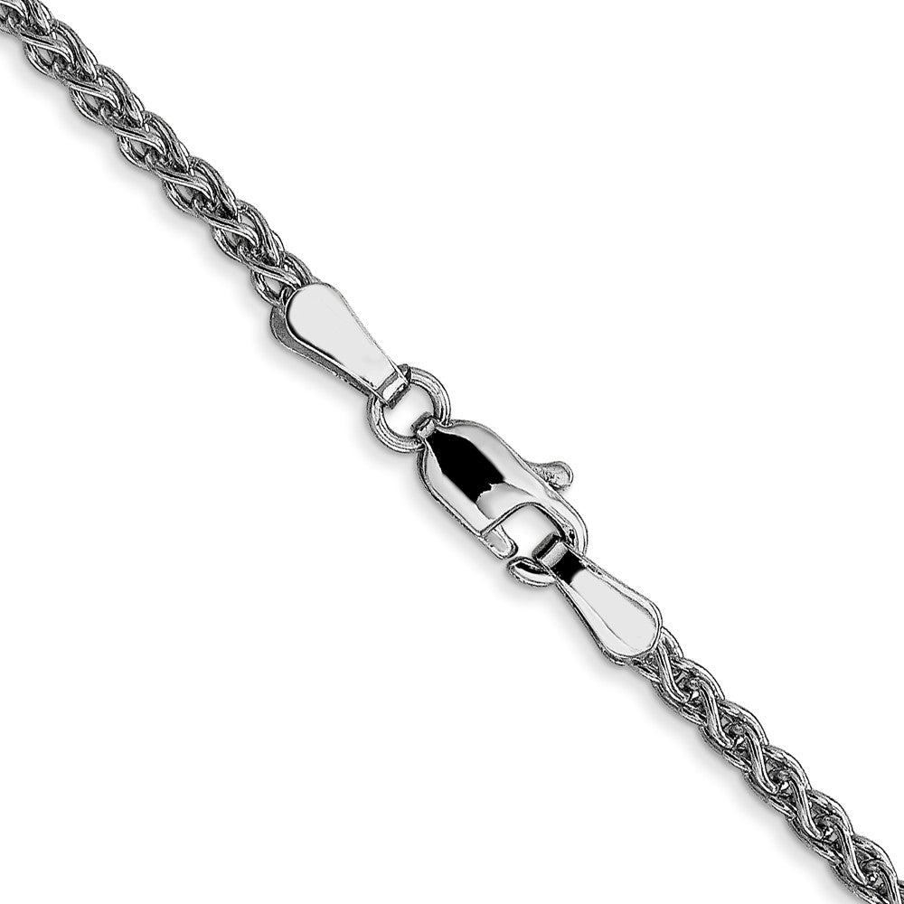 24 Inch 14K White Gold 2.1mm Spiga Chain Necklace